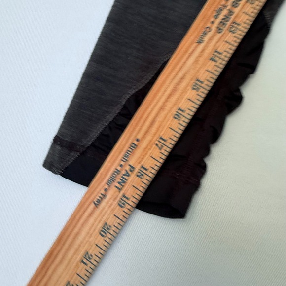 Lululemon Embrace Crop Denim Black Heather Gray Ruched Yoga Pants Leggings 2 - Picture 6 of 9